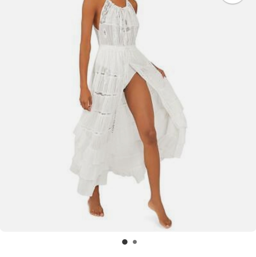 NWT  Intimately Free People Womens Ivory Lace Inset Full Length Sundress